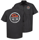 SUN INSTRUMENTS Tachometer Black Button Down Shop Shirt