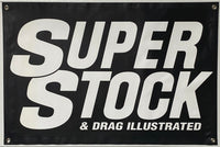 SUPER STOCK Magazine & Drag Illustrated Black Garage Banner