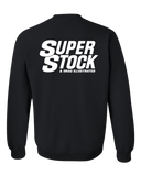 SUPER STOCK Magazine & Drag Illustrated Black Crew Sweatshirt