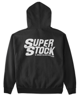 SUPER STOCK Magazine & Drag Illustrated Black Hoodie Sweatshirt Pullover