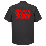 SUPER STOCK Magazine & Drag Illustrated Black Shop Shirt Red Print