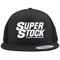 SUPER STOCK Magazine & Drag Illustrated Black Trucker Hat