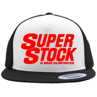 SUPER STOCK & Drag Illustrated White/Black Trucker Hat