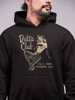 DELTA CLUB Burlesque 1940's Matchbook Art Black Hoodie